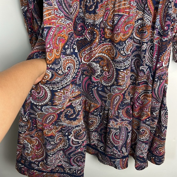Canyon retreat Paisley Print Women's Dress size 2xp stretch comfortable boho - Picture 9 of 14